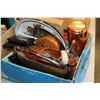 Image 2 : BOX OF COLLETIBLE METAL WARE AND PAPER CUTTER