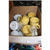 Image 3 : SHELF LOT OF SILVER PLATE CRYSTAL AND ENGLISH COFFEE MUGS ETC