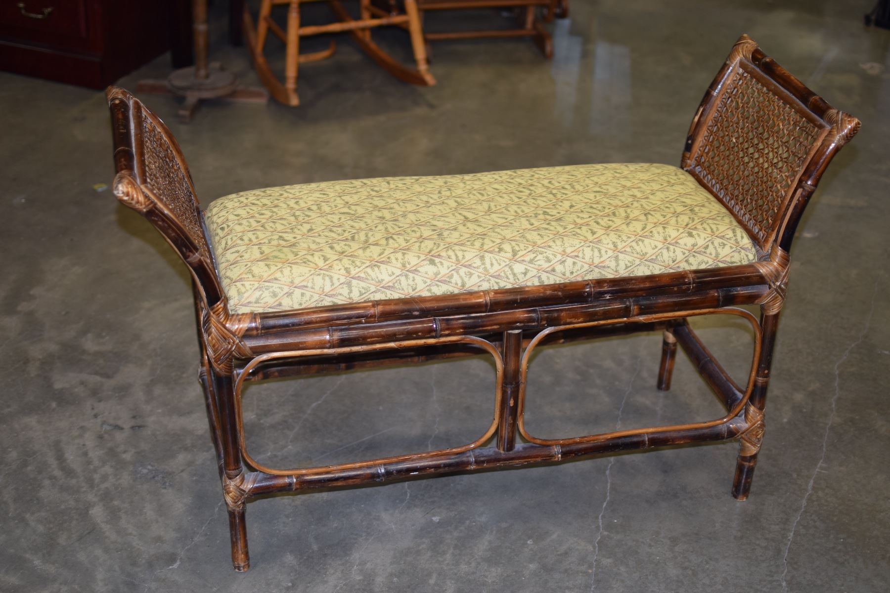RATTAN BENCH