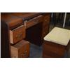 Image 4 : ANTIQUE WATERFALL VANITY W/ MIRROR AND CHAIR