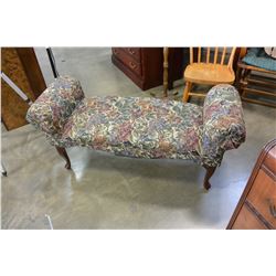 QUEEN ANNE ROLLED ARM BENCH