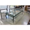 Image 1 : METAL BASE GLASSTOP COFFEE TABLE