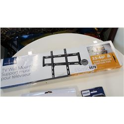 NEW OVERSTOCK INSIGNIA 33-46 INCH FIXED POSITION TV WALL MOUNT, COMPLETE, UP TO 80 LBS