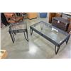 Image 1 : BLACK GLASSTOP COFFEE AND END TABLE