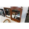 Image 1 : ANTIQUE OAK FRAMED MIRROR AND FRAMED COAT RACK MIRROR