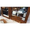Image 2 : ANTIQUE OAK FRAMED MIRROR AND FRAMED COAT RACK MIRROR