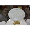 Image 2 : SMALL MARBLE TOP PARLOUR TABLE WITH CHERUB BASE