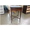Image 2 : VINTAGE GLASSTOP 1 DRAWER ENDTABLE