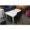 Image 1 : WHITE DINING TABLE WITH 4 LEATHER CHAIRS