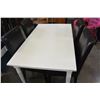 Image 3 : WHITE DINING TABLE WITH 4 LEATHER CHAIRS