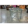 Image 1 : METAL GLASSTOP END TABLE
