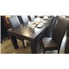 Image 1 : LARGE DINING TABLE WITH 6 LEATHER CHAIRS