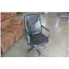 Image 1 : ROLLING BLACK LEATHER OFFICE CHAIR