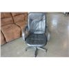 Image 2 : ROLLING BLACK LEATHER OFFICE CHAIR