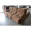 Image 2 : NEW ASHLEY BROWN MICROFIBER DOUBLE RECLINING SOFA, RETAIL $1899