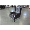 Image 2 : NEW ASHLEY ESPRESSO TUFTED WITH NAILHEAD ACCENT CHAIR RETAIL $699