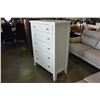 Image 2 : NEW ASHLEY SIGNATURE DESIGN WHITE 5 DRAWER CHEST OF DRAWERS, RETAIL $799