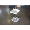 Image 2 : NEW PAIR OF WHITE/RED MODERN CHROME BASE BAR STOOLS, RETAIL $140 EACH