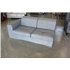 Image 1 : NEW GREY FABRIC OPEN ENDED LOVESEAT