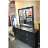 Image 1 : NEW ASHLEY SIGNATURE DESIGN DARK DISTRESSED 6 DRAWER DRESSER AND MIRROR, RETAIL $1,249