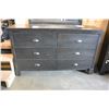 Image 2 : NEW ASHLEY SIGNATURE DESIGN DARK DISTRESSED 6 DRAWER DRESSER AND MIRROR, RETAIL $1,249