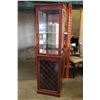 Image 1 : 2 PIECE WINE DISPLAY CABINET