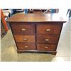 Image 1 : VINTAGE 6 DRAWER CHEST OF DRAWERS