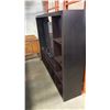 Image 1 : LARGE BROWN ENTERTAINMENT STAND AND SHELF