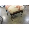 Image 2 : DECORATIVE METAL BASE FOOTSTOOL