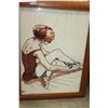 Image 2 : ANTIQUE OAK FRAMED BALLERINA TAPESTRY