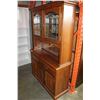 Image 2 : TWO PIECE OAK DISPLAY CABINET