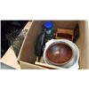Image 2 : TWO BOXES OF ESTATE GOODS PICTURES AND CLOCK
