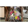 Image 2 : BOX OF NECKLACES AND EARRING MAKING SUPPLIES