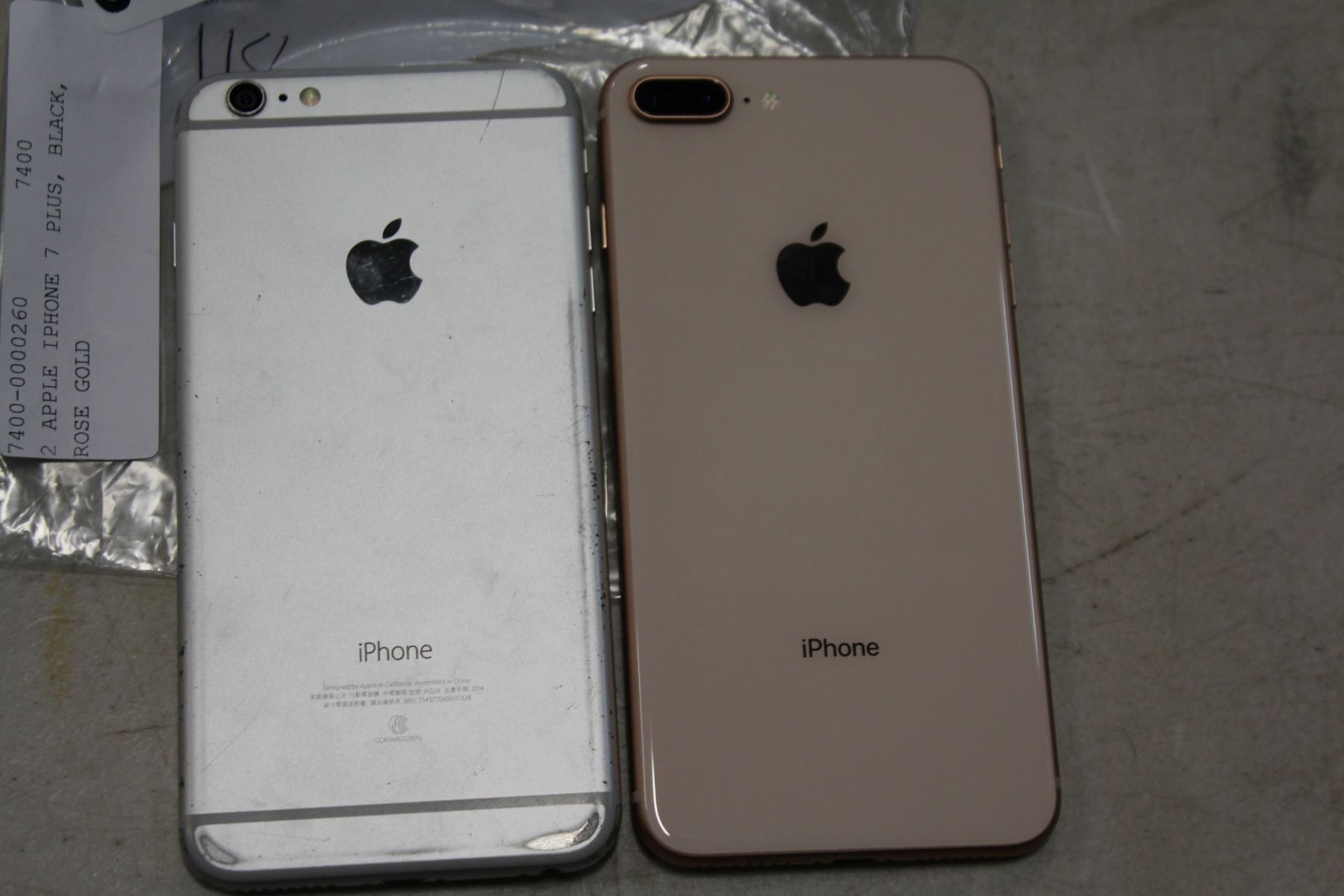 2 apple iphone 7 plus grey rose gold