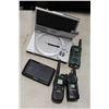 Image 1 : PORTABLE DVD PLAYER, 3 WALKIE TALKIES, AND GPS