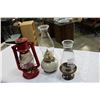Image 1 : TWO POTTERY LAMPS AND LANTERN