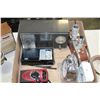 Image 3 : BOX OF VINTAGE TRANSITTTER RADIOS CLOCKS AND ANTIQUE IRON