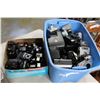 Image 1 : TOTE AND BOX OF CAMERAS AND ACCESSORIES