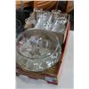 Image 2 : CRATE OF VASES, BOXES PUNCH BOWL AND WINE GLASSES