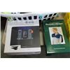 Image 3 : CRATE AND HAMPER OF BEDDING AND ELECTRONICS