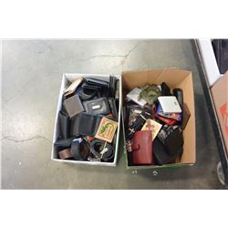 2 BOXES OF ASSORTED LEATHER WALLETS