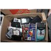 Image 2 : 4 BOXES OF MISC LOST PROPERTY ELECTRONICS, HEATER, DVDS ETC.