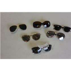 5 PAIRS OF LADIES DESIGNER AVIATOR SUNGLASSES