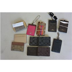 12 COACH CARD WALLETS, ID HOLDERS
