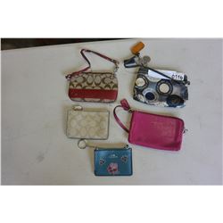 5 COACH LADIES CHANGE PURSES