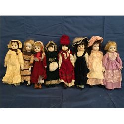 Lot of 8 Porcelain Dolls not in Boxes