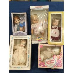 5 Dolls in their Original Boxes