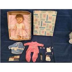 1950's Tiny Tears Rock-A-Bye eyes original box 13"