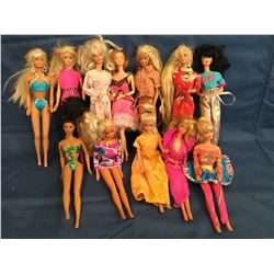 Barbies from various years 12 Dolls