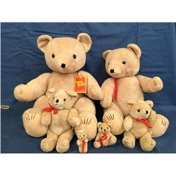 Original Brown Bear "Teddy Brown" Serie 1990 plus other bears